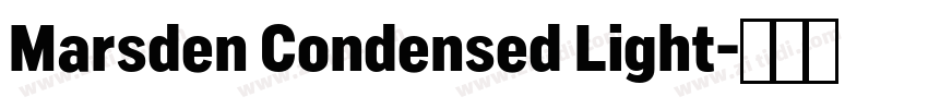 Marsden Condensed Light字体转换